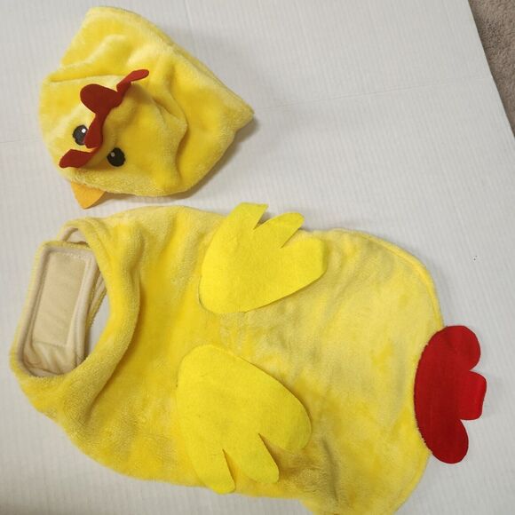 Halloween  Dog Cat Chicken Costume Vibrant Yellow Size XL Jack Russel Pug - Picture 8 of 8